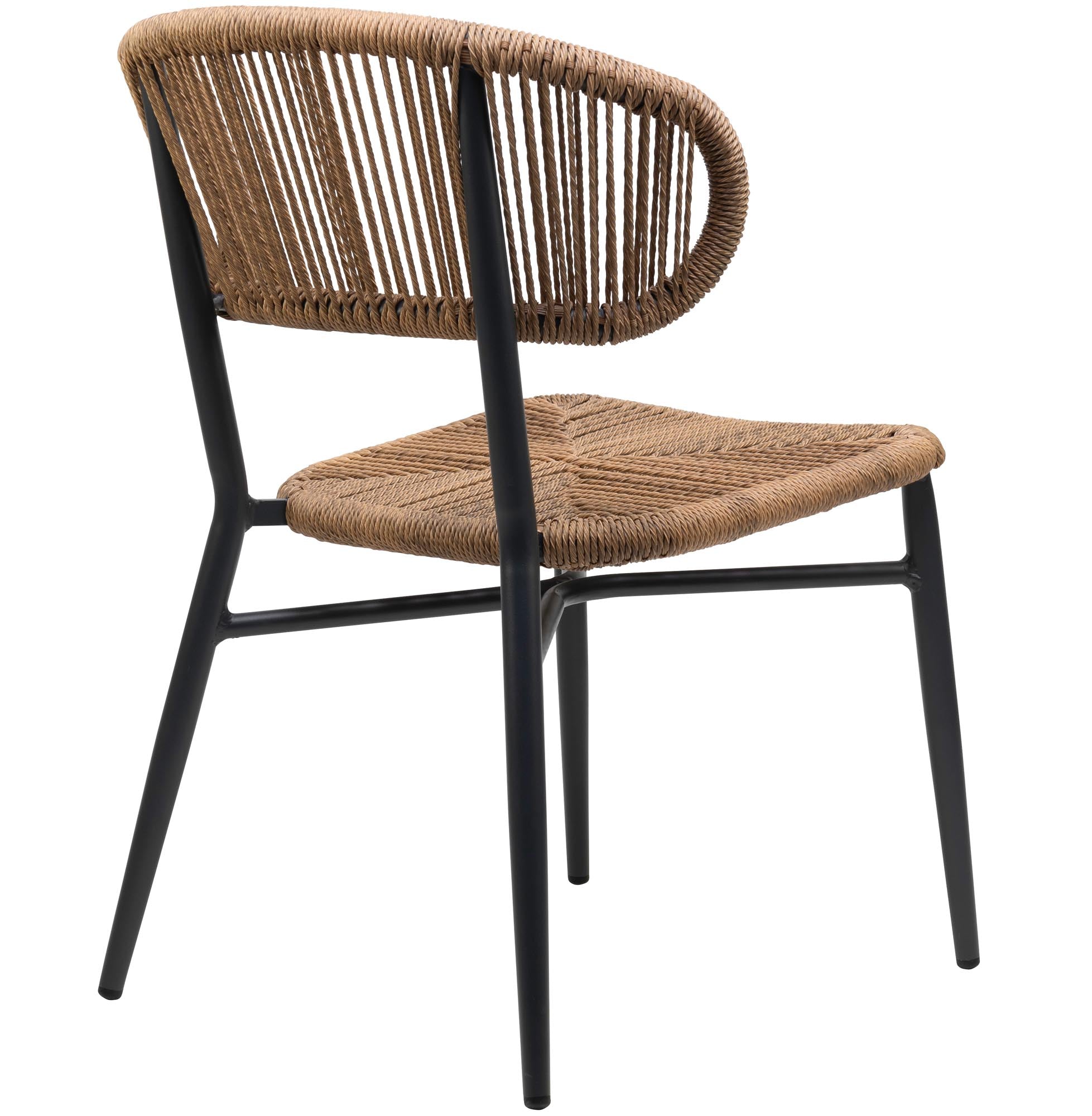Set of 4 - Noura Rope Design Garden Chairs
