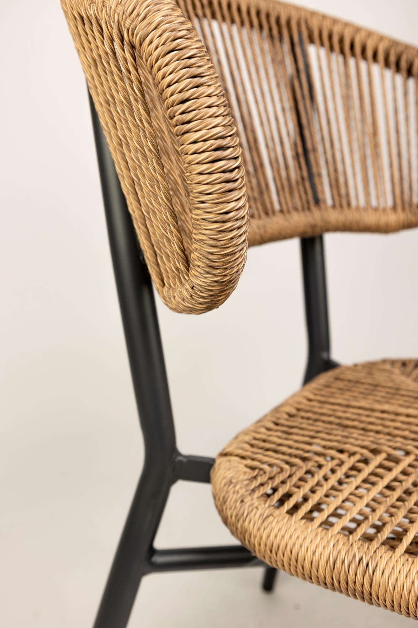 Set of 4 - Noura Rope Design Garden Chairs