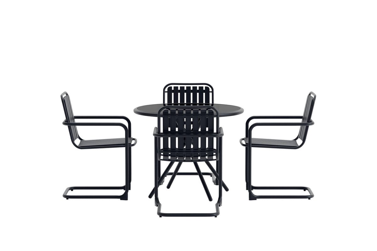 Garden Dining Set Alvero – 5-piece Set Available in 2 Colors