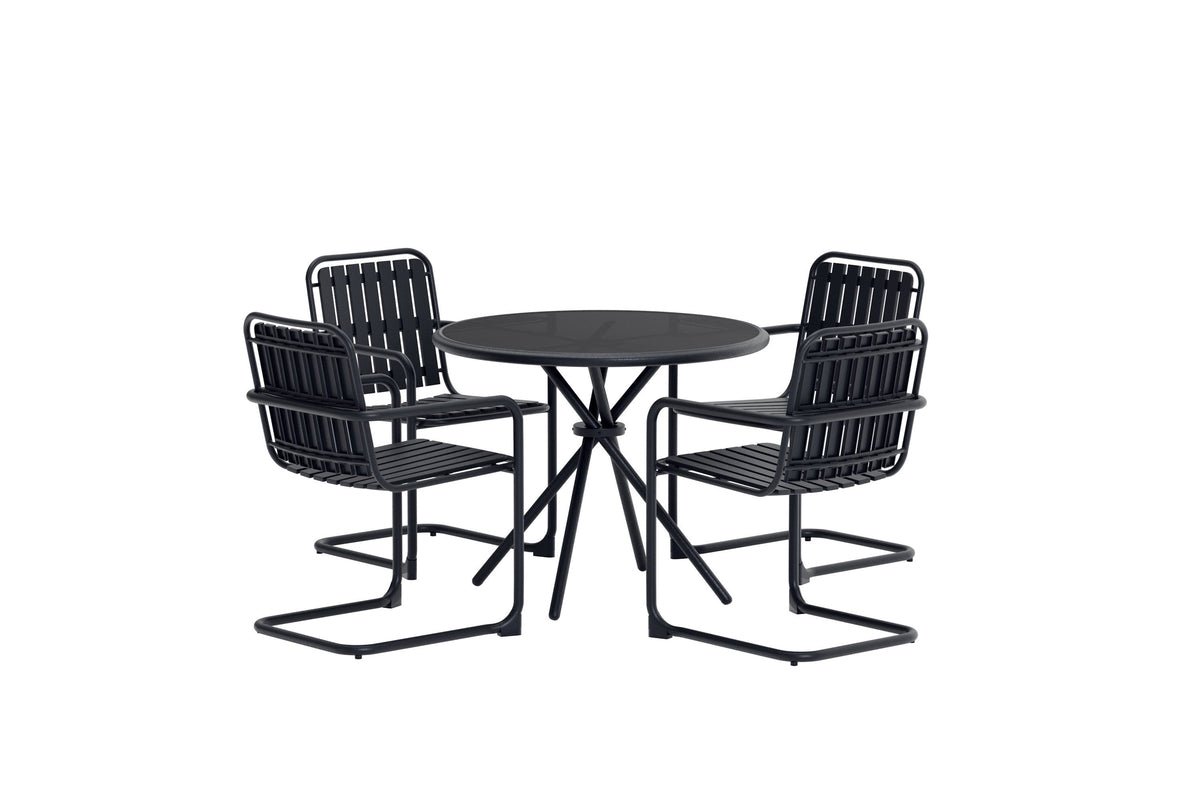 Garden Dining Set Alvero – 5-piece Set Available in 2 Colors