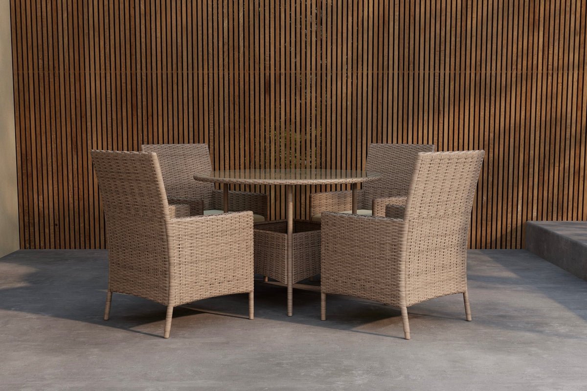 Norimo Garden Dining Set – 5-piece Set made of Synthetic Rattan