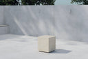 Garden Side Table Quira - in Beige made of Aluminum and Polypropylene