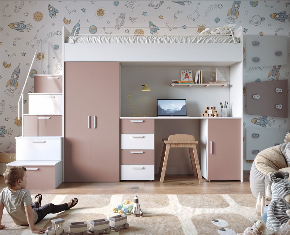 Children's loft bed Dream matte surface