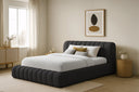 Designer Upholstered Bed Selene Bouclé with Storage
