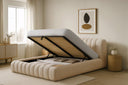 Designer Upholstered Bed Selene Bouclé with Storage