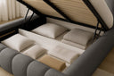 Designer Upholstered Bed Selene Bouclé with Storage