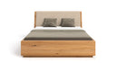Designer Holzbett Cassian aus massiver Eiche mit Stauraum