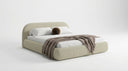Designer Upholstered Bed Luma in Bouclé with Storage