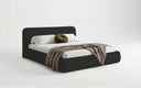 Designer Polsterbett Arosa in Bouclé mit Stauraum