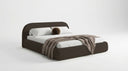Designer Upholstered Bed Luma in Bouclé with Storage