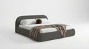 Designer Upholstered Bed Luma in Bouclé with Storage