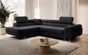 Designer Ecksofa Aston mit Schlaf- und Klappfunktion aus Cord