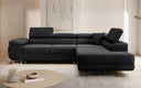 Designer Ecksofa Aston mit Schlaf- und Klappfunktion aus Cord