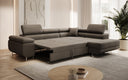 Designer Ecksofa Aston mit Schlaf- und Klappfunktion aus Bouclé