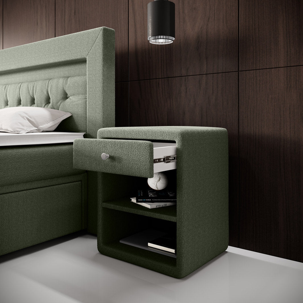 Designer Nightstand Amy in Bouclé
