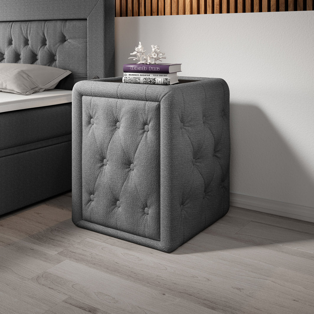 Designer Nightstand Josy in Bouclé