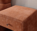 Designer bedside table Amy in corduroy