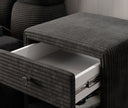 Designer bedside table Amy in corduroy