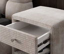 Designer bedside table Amy in corduroy