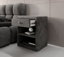 Designer bedside table Amy in corduroy