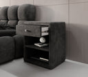 Designer bedside table Amy in corduroy