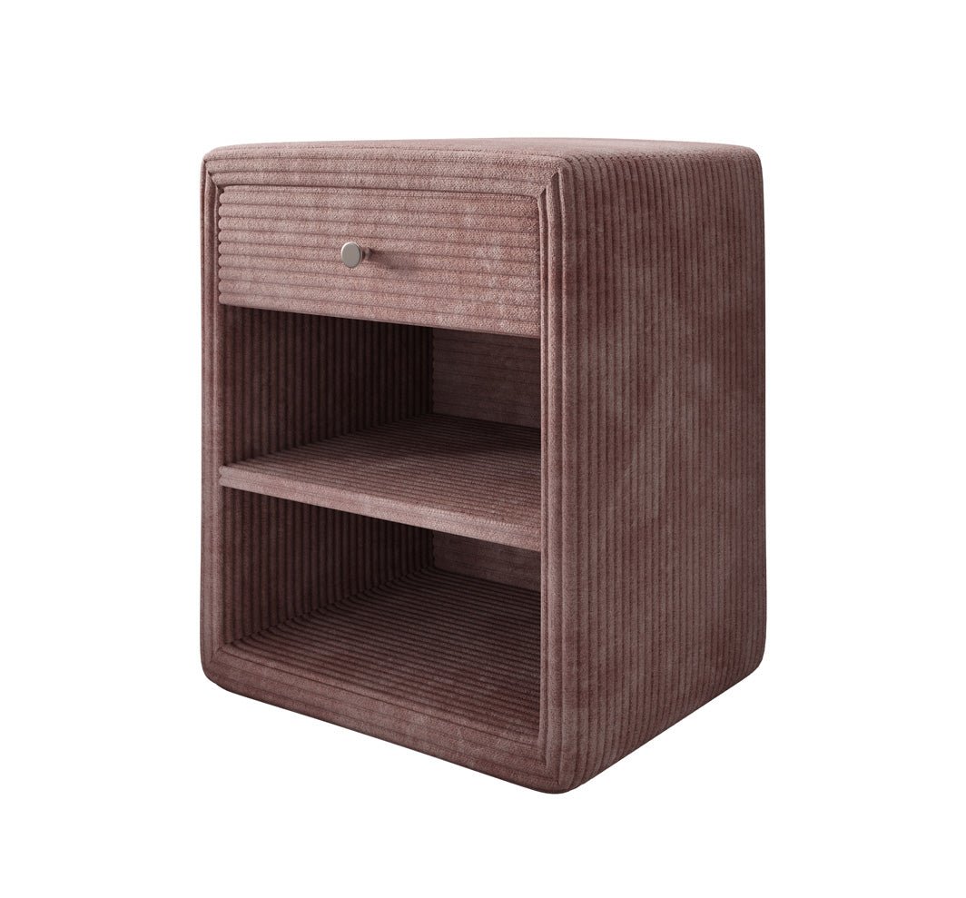 Designer bedside table Amy in corduroy