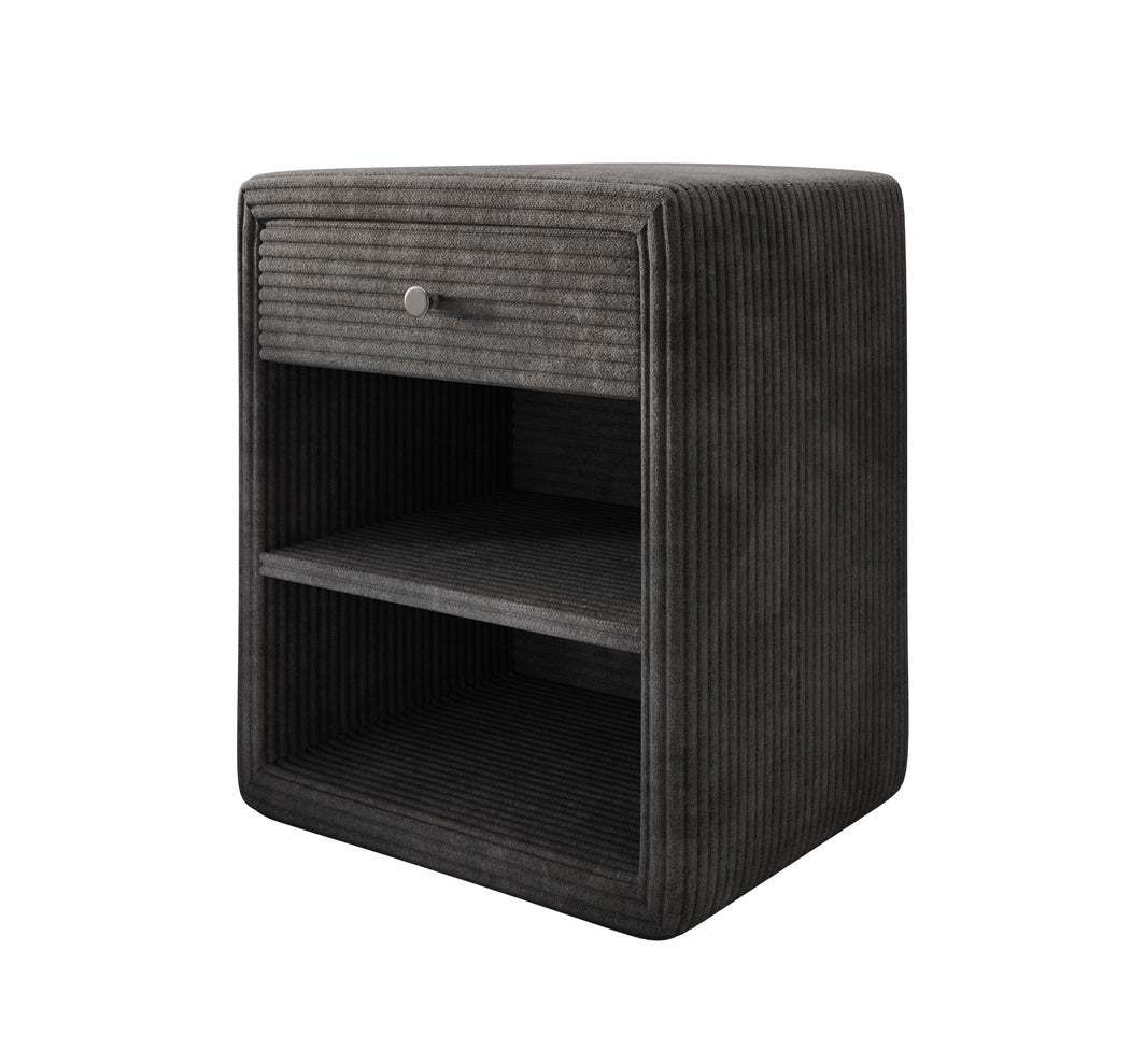 Designer bedside table Amy in corduroy