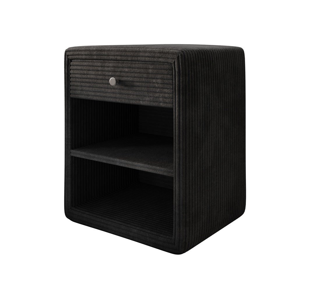 Designer bedside table Amy in corduroy