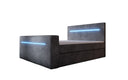Boxspringbett Sejour mit TV Lift, RGB und Stauraum in Cord