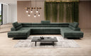 Designer Sofa Taormina with Sleeping and Folding Function in Corduroy
