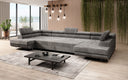 Designer Sofa Taormina with Sleeping and Folding Function in Corduroy