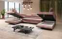 Designer Sofa Taormina with Sleeping and Folding Function in Corduroy