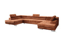 Designer Sofa Taormina with Sleeping and Folding Function in Corduroy