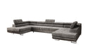 Designer Sofa Taormina with Sleeping and Folding Function in Corduroy
