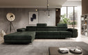 Designer Ecksofa Calvera Maxi mit Schlaf- und Klappfunktion in Cord