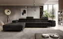 Designer Ecksofa Calvera Maxi mit Schlaf- und Klappfunktion in Cord