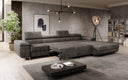 Designer Ecksofa Calvera Maxi mit Schlaf- und Klappfunktion in Cord