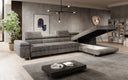 Designer Ecksofa Calvera Maxi mit Schlaf- und Klappfunktion in Cord