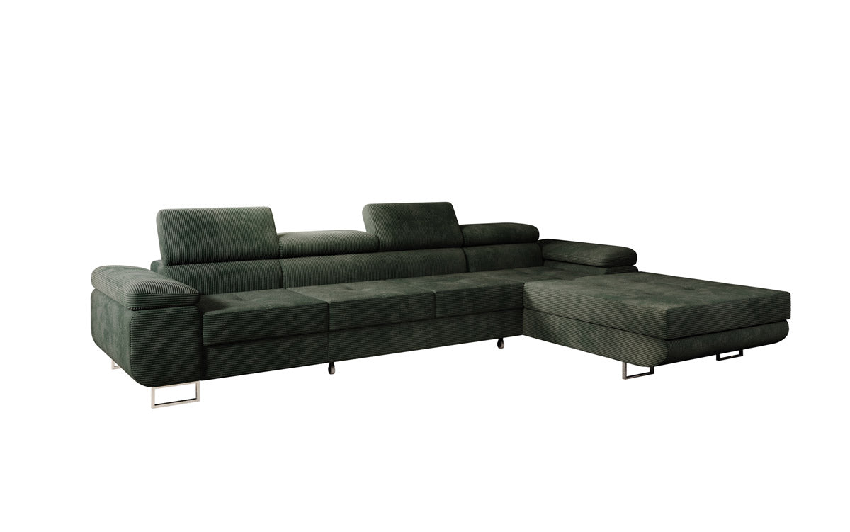 Designer Sofa Calvera Maxi with Sleeping and Folding Function in Corduroy