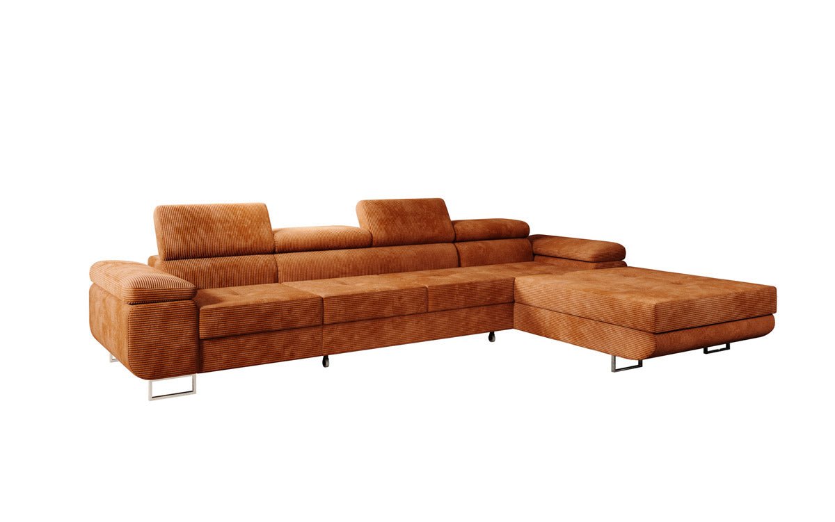 Designer Sofa Calvera Maxi with Sleeping and Folding Function in Corduroy