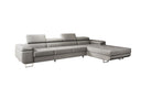 Designer corner sofa Calvera Maxi with sleeping and fold-out function in bouclé