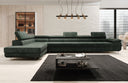 Designer corner sofa Maxi with sleeping and folding function in Corduroy