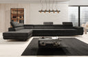 Designer corner sofa Maxi with sleeping and folding function in Corduroy