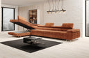 Designer corner sofa Maxi with sleeping and folding function in Corduroy