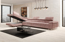 Designer corner sofa Maxi with sleeping and folding function in Corduroy