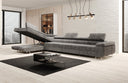 Designer corner sofa Maxi with sleeping and folding function in Corduroy
