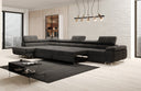Designer corner sofa Maxi with sleeping and folding function in Corduroy
