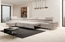 Designer corner sofa Maxi with sleeping and folding function in Corduroy