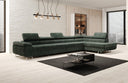 Designer corner sofa Maxi with sleeping and folding function in Corduroy