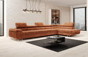 Designer corner sofa Maxi with sleeping and folding function in Corduroy